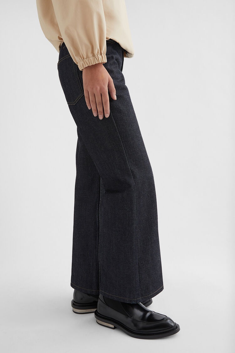 Flared Denim Trousers - Trousers Flared Denim Trousers - Trousers - Image 3