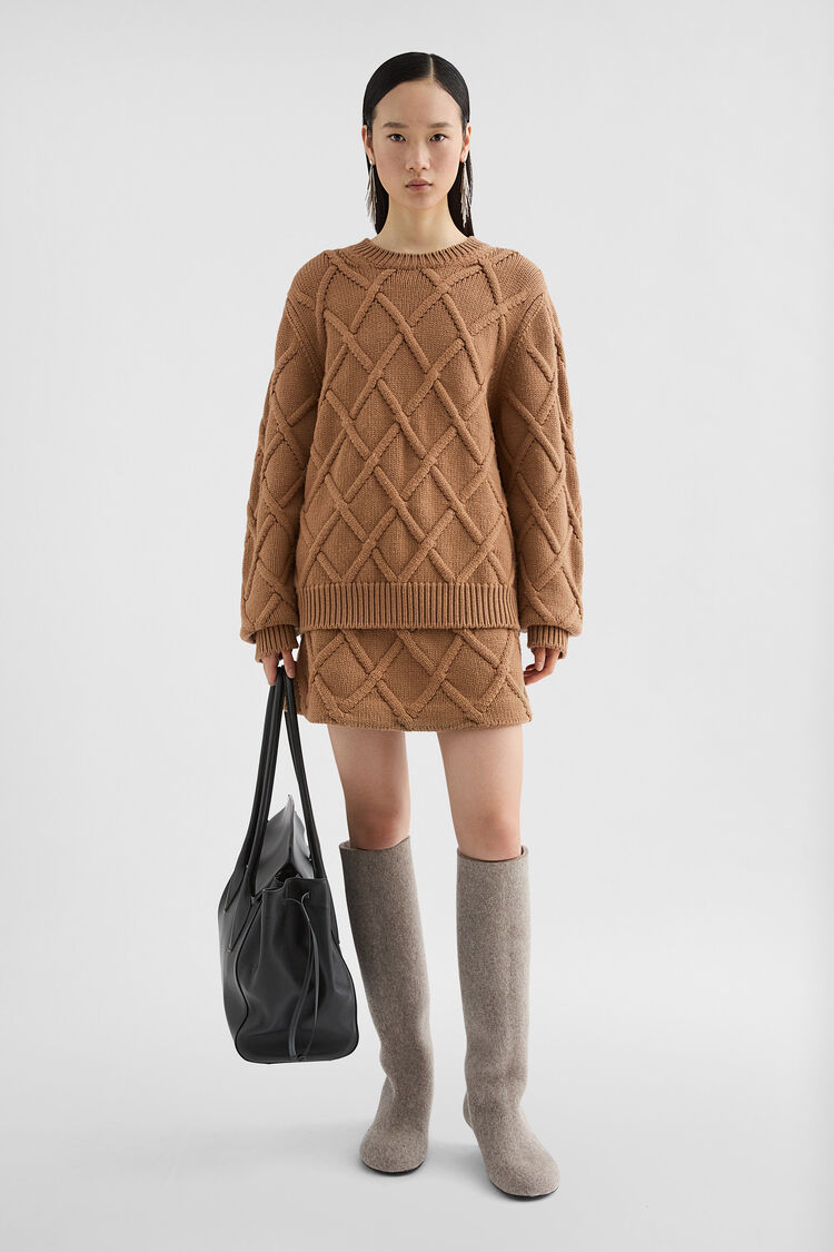 Wool Crew-Neck Sweater - Knitwear Wool Crew-Neck Sweater - Knitwear - Image 1