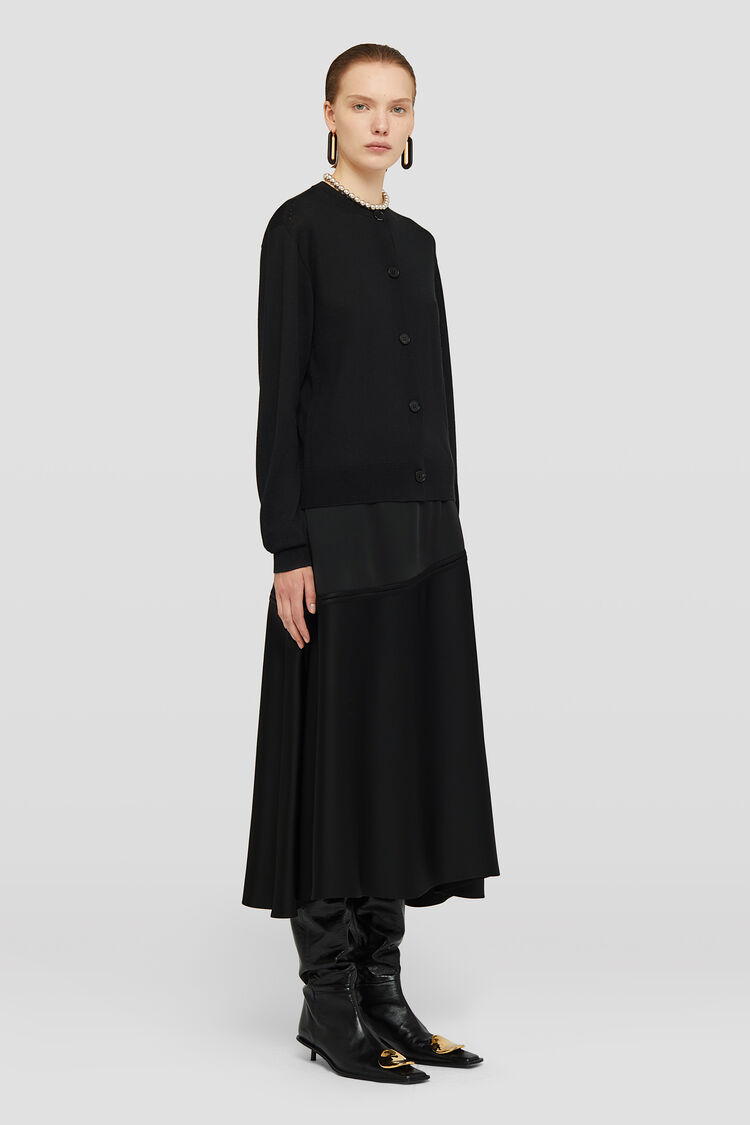 Cashmere Blend Crew-Neck Cardigan - Cardigans Cashmere Blend Crew-Neck Cardigan - Cardigans - Image 2