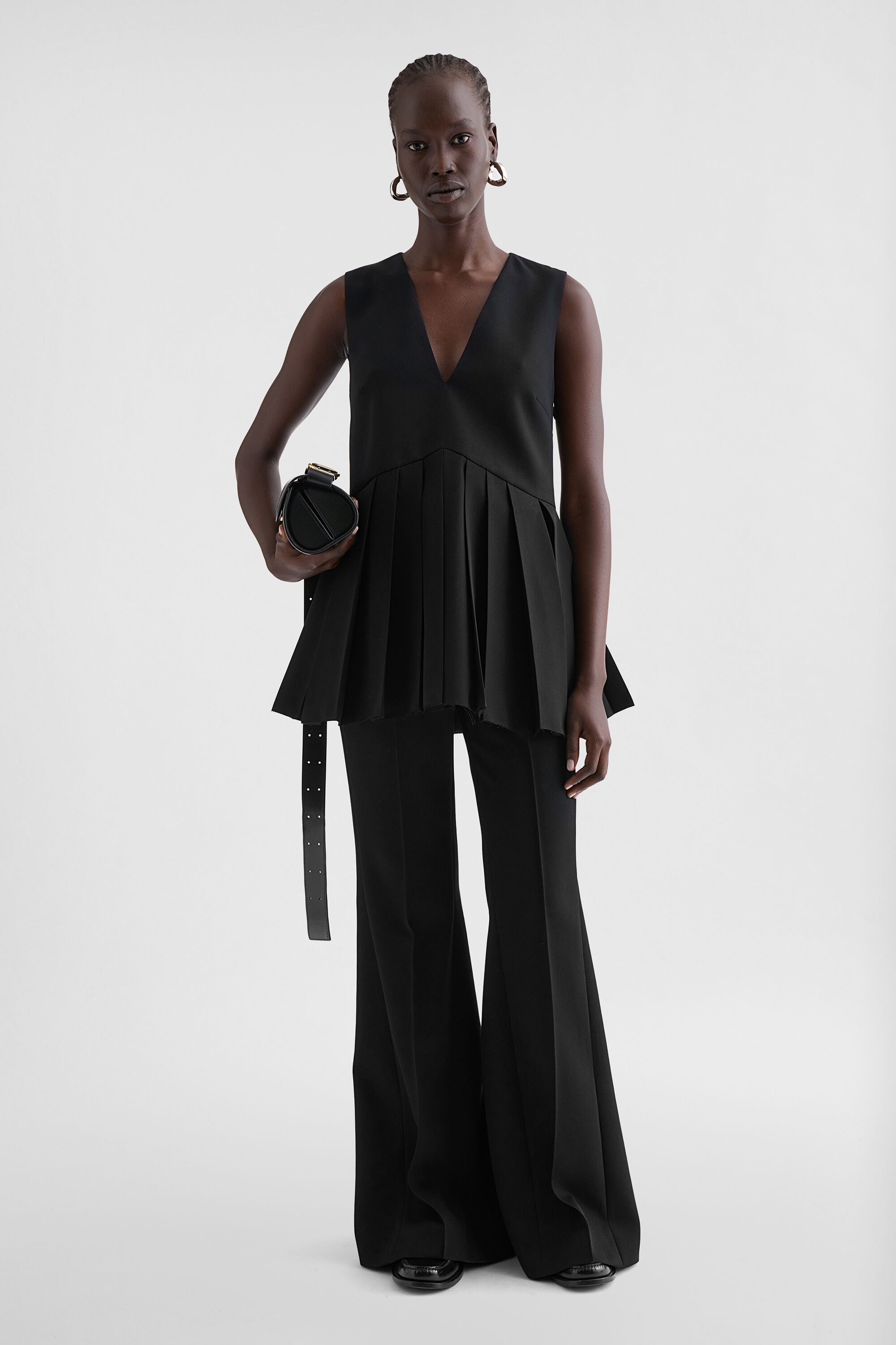 Wool Flared Trousers