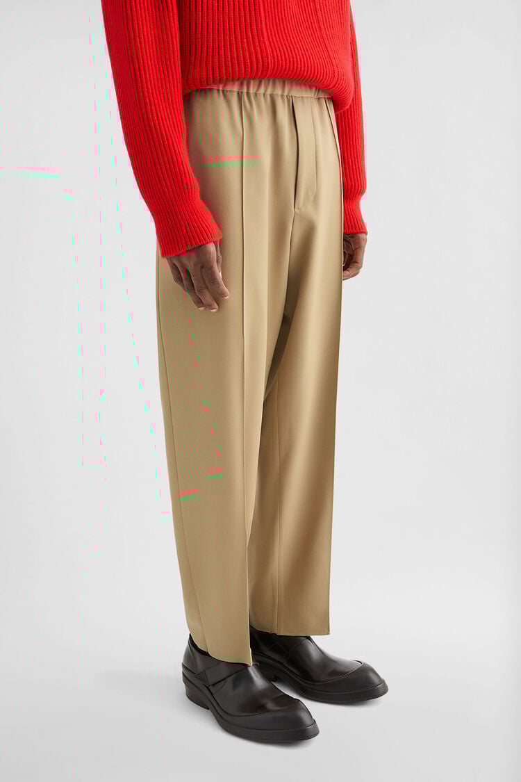 Wool Gabardine Tapered Trousers - Trousers Wool Gabardine Tapered Trousers - Trousers - Image 3