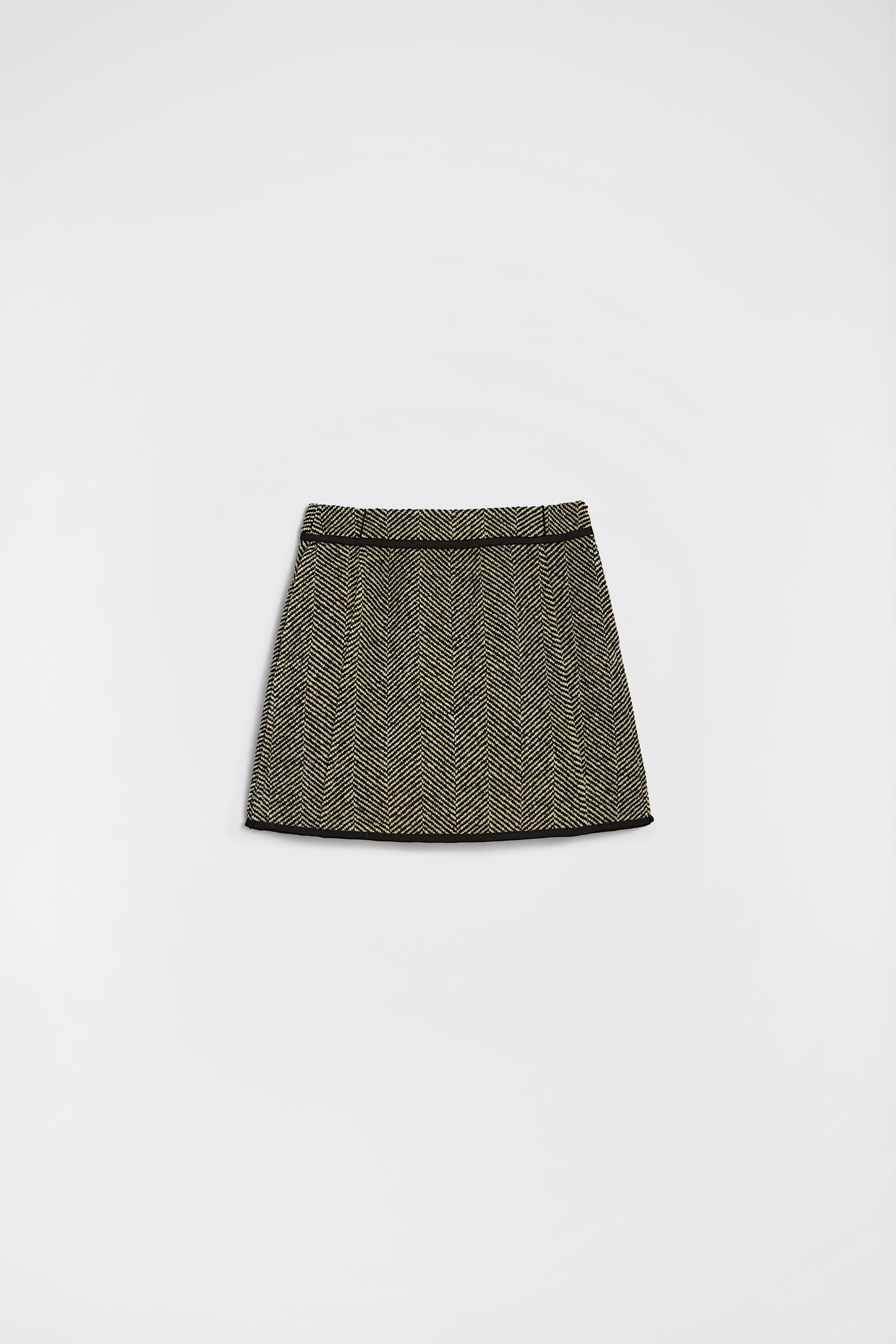 Wool Tweed Mini Skirt