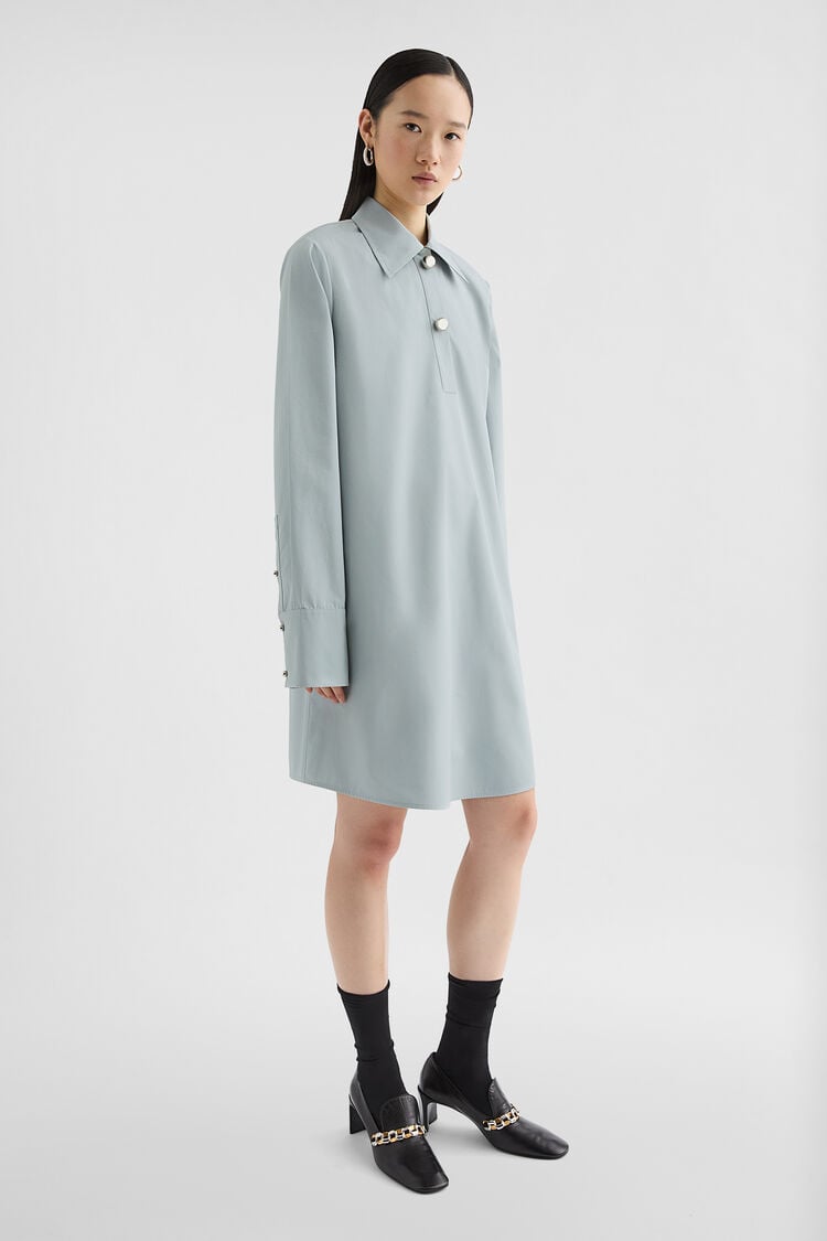 Cotton Poplin Polo Dress - Dresses Cotton Poplin Polo Dress - Dresses - Image 2