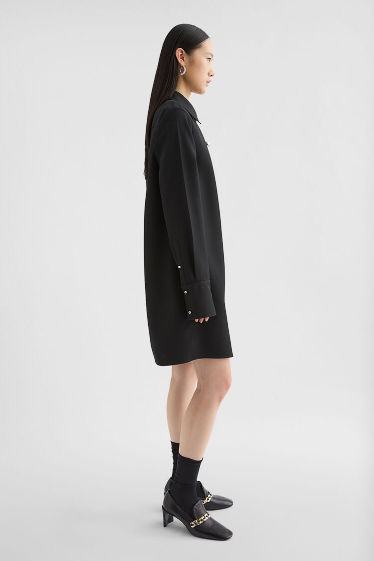 Wool Gabardine Polo Dress - Dresses Wool Gabardine Polo Dress - Dresses - Image 2