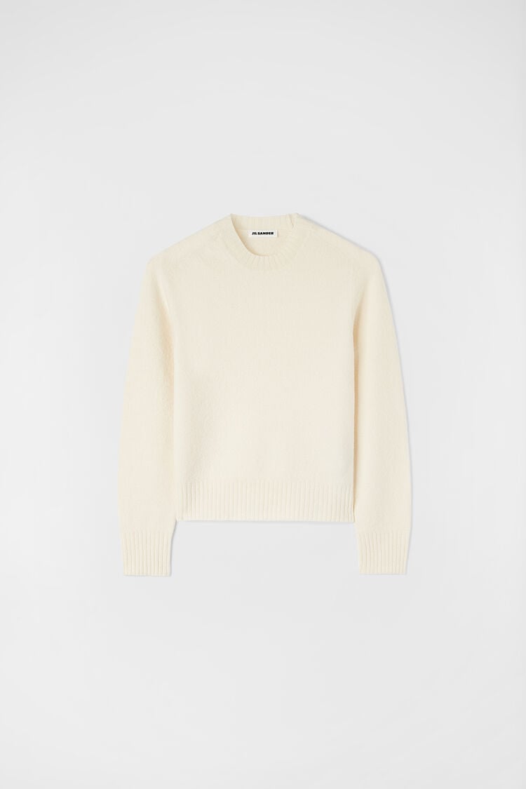 Wool Crew-Neck Sweater - Sweaters Wool Crew-Neck Sweater - Sweaters - Image 1