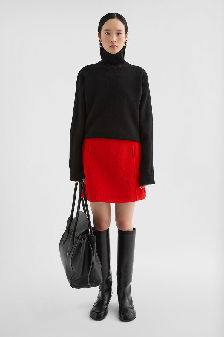 Wool Chevron Mini Skirt - Skirts Wool Chevron Mini Skirt - Skirts - Image 1