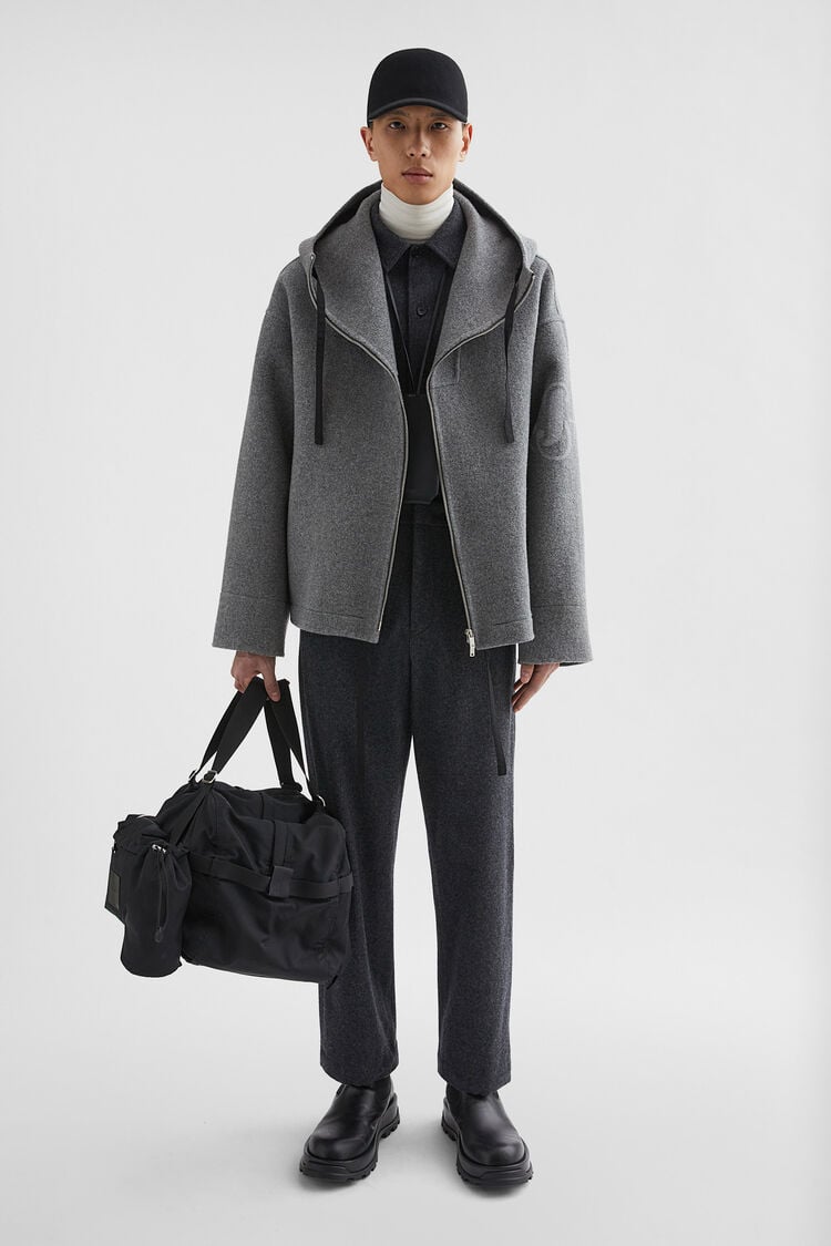 Felt Wool Hooded Blouson - Jackets Felt Wool Hooded Blouson - Jackets - Image 1