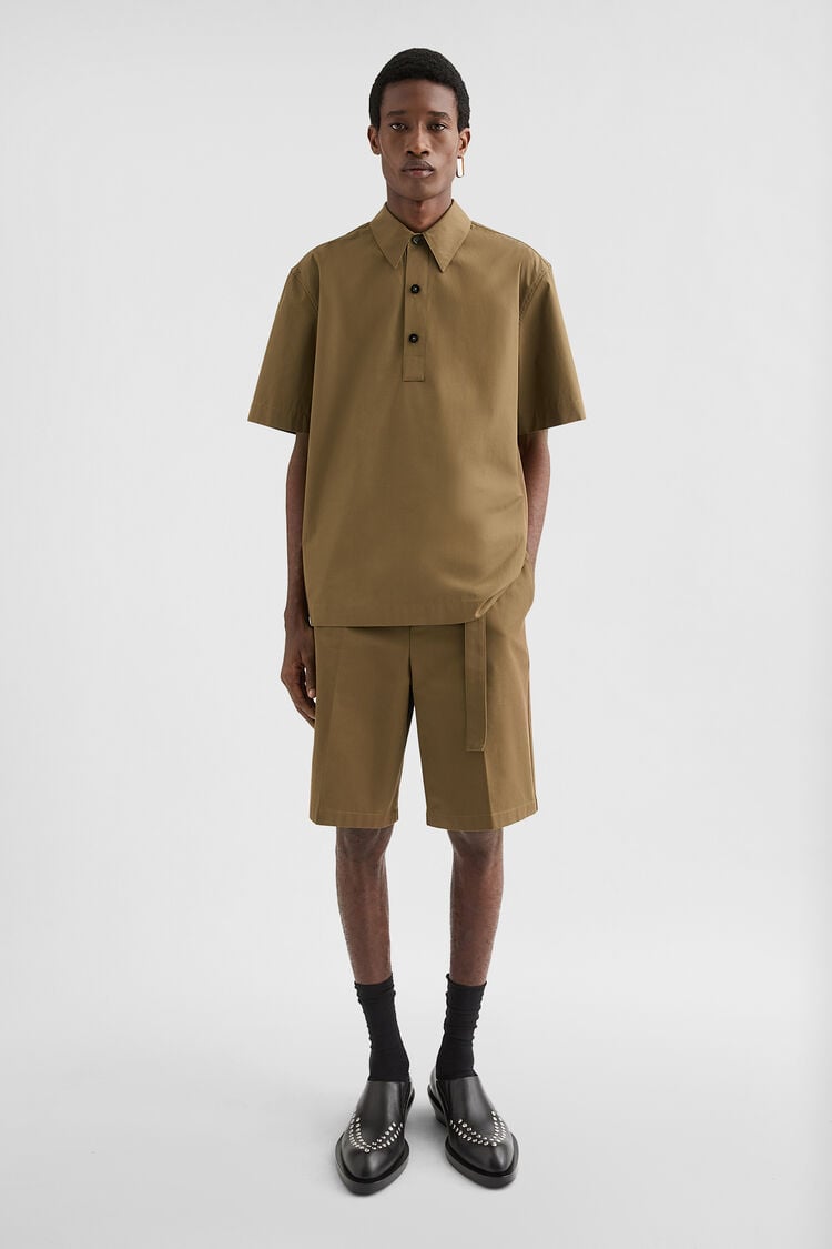 Cotton Belted Shorts - Trousers Cotton Belted Shorts - Trousers - Image 1