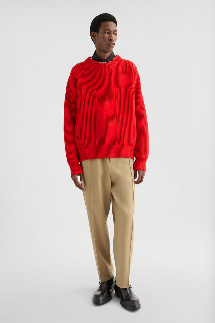 Wool Gabardine Tapered Trousers - Trousers Wool Gabardine Tapered Trousers - Trousers - Image 1