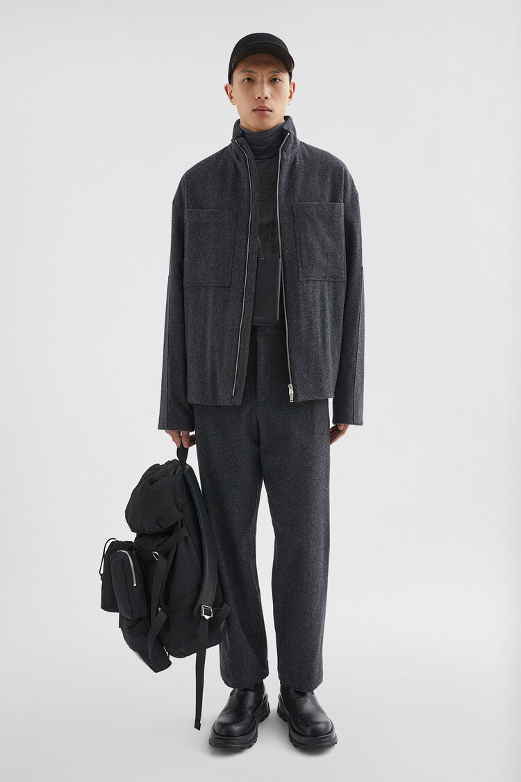 Felt Wool Padded Blouson - Jackets Felt Wool Padded Blouson - Jackets - Image 1