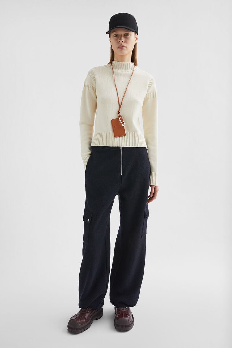 Wool Mock-Neck Sweater - Sweaters Wool Mock-Neck Sweater - Sweaters - Image 1