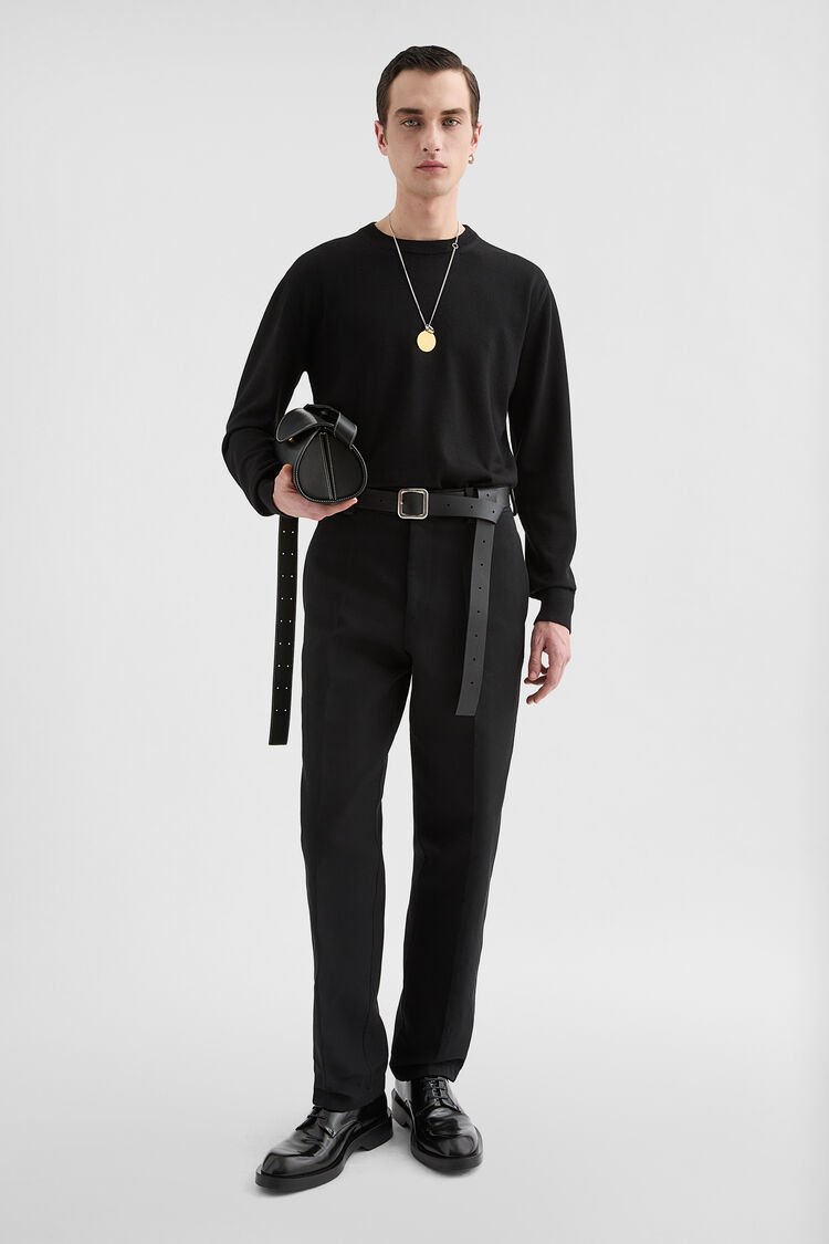Midweight Wool Crew-Neck Sweater - Knitwear Midweight Wool Crew-Neck Sweater - Knitwear - Image 1