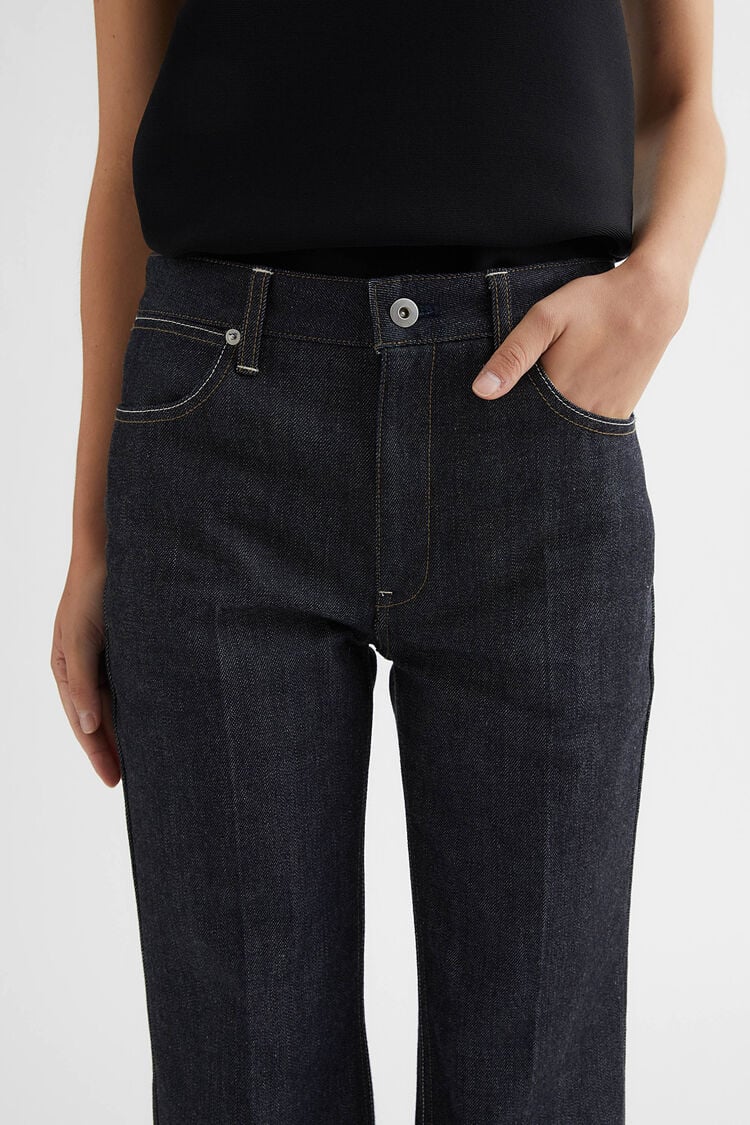 Flared Denim Trousers - Trousers Flared Denim Trousers - Trousers - Image 4