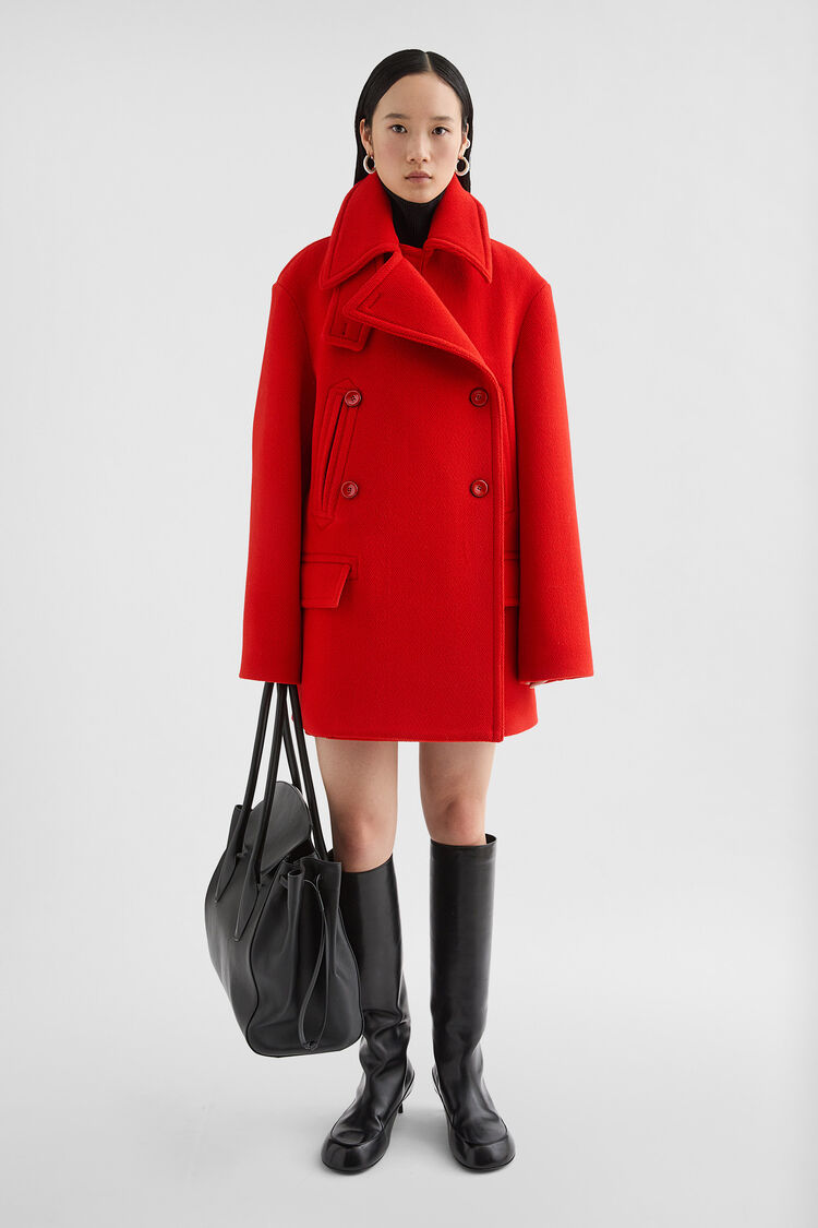 Wool Chevron Coat - Jackets Wool Chevron Coat - Jackets - Image 1