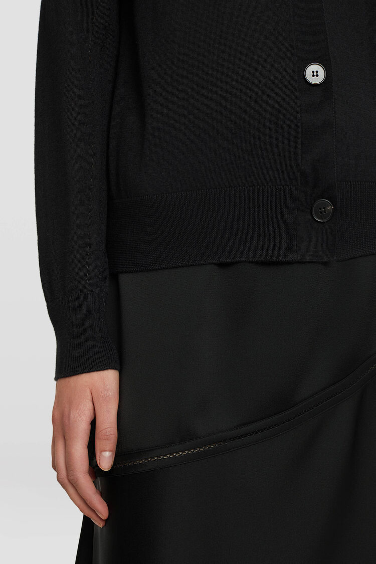 Cashmere Blend Crew-Neck Cardigan - Cardigans Cashmere Blend Crew-Neck Cardigan - Cardigans - Image 5