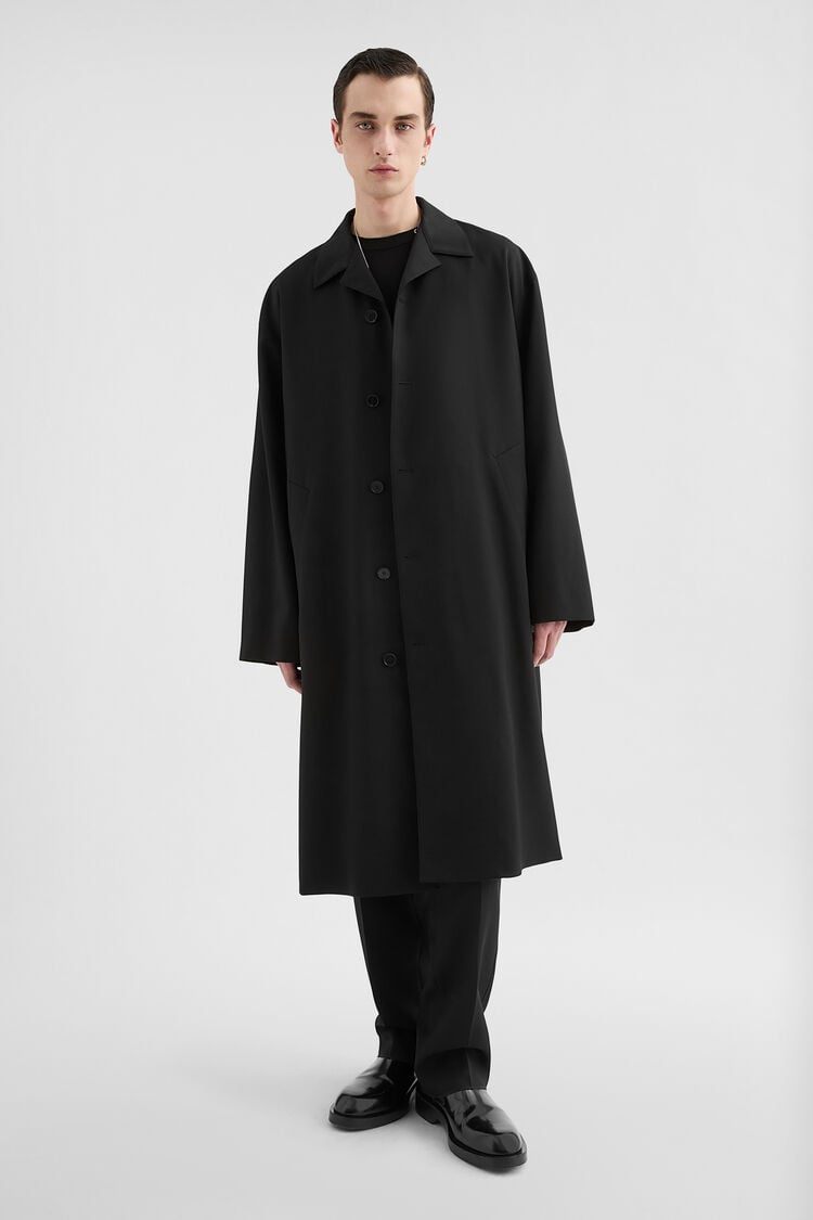 Lightweight Wool Gabardine Coat - Coats Lightweight Wool Gabardine Coat - Coats - Image 1