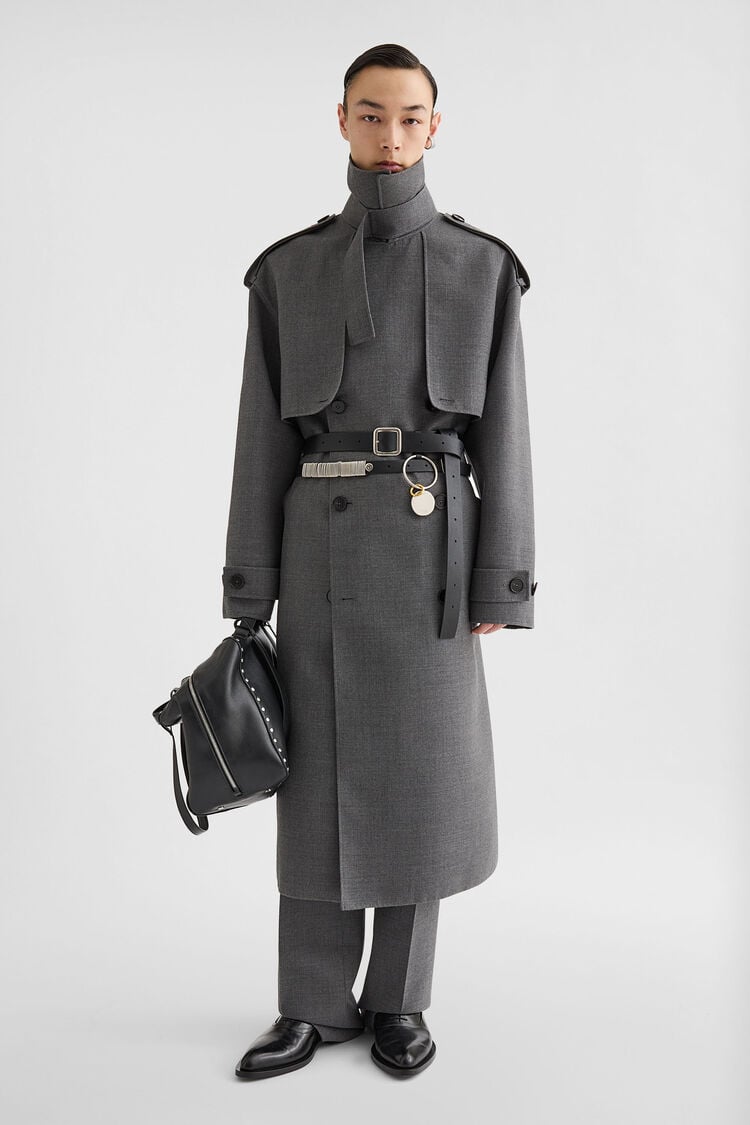 Wool Gabardine Trench Coat - Jackets Wool Gabardine Trench Coat - Jackets - Image 1
