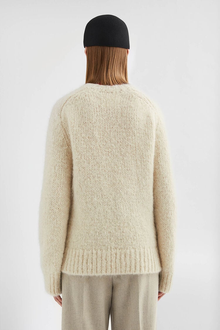 Wool Blend Crew-Neck Sweater - Sweaters Wool Blend Crew-Neck Sweater - Sweaters - Image 4