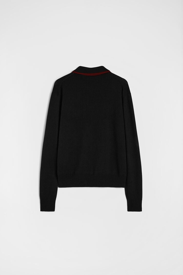 Lightweight Wool Polo Sweater - Sweaters Lightweight Wool Polo Sweater - Sweaters - Image 7