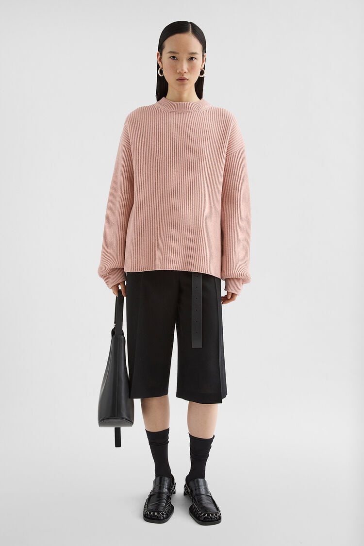 Midweight Wool Crew-Neck Sweater - Knitwear Midweight Wool Crew-Neck Sweater - Knitwear - Image 1