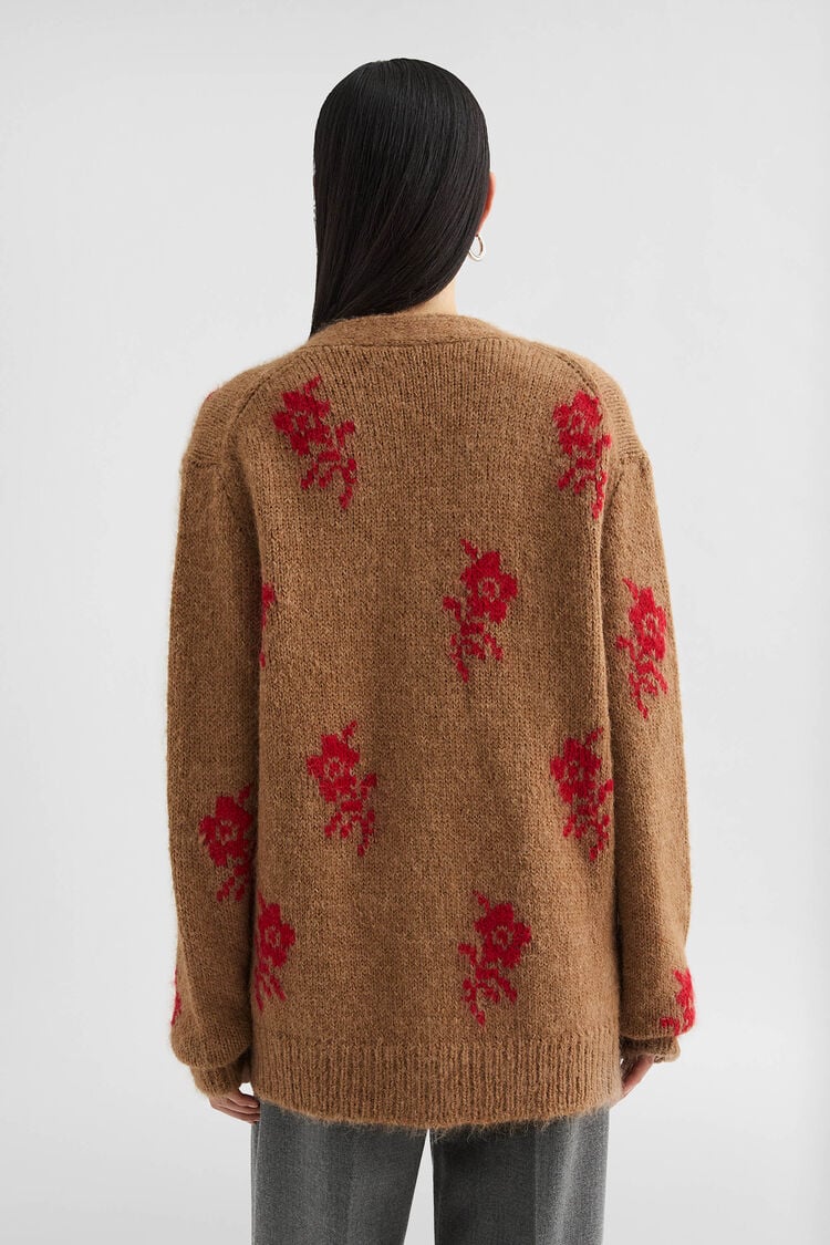 Wool Blend V-Neck Cardigan - Cardigans Wool Blend V-Neck Cardigan - Cardigans - Image 4