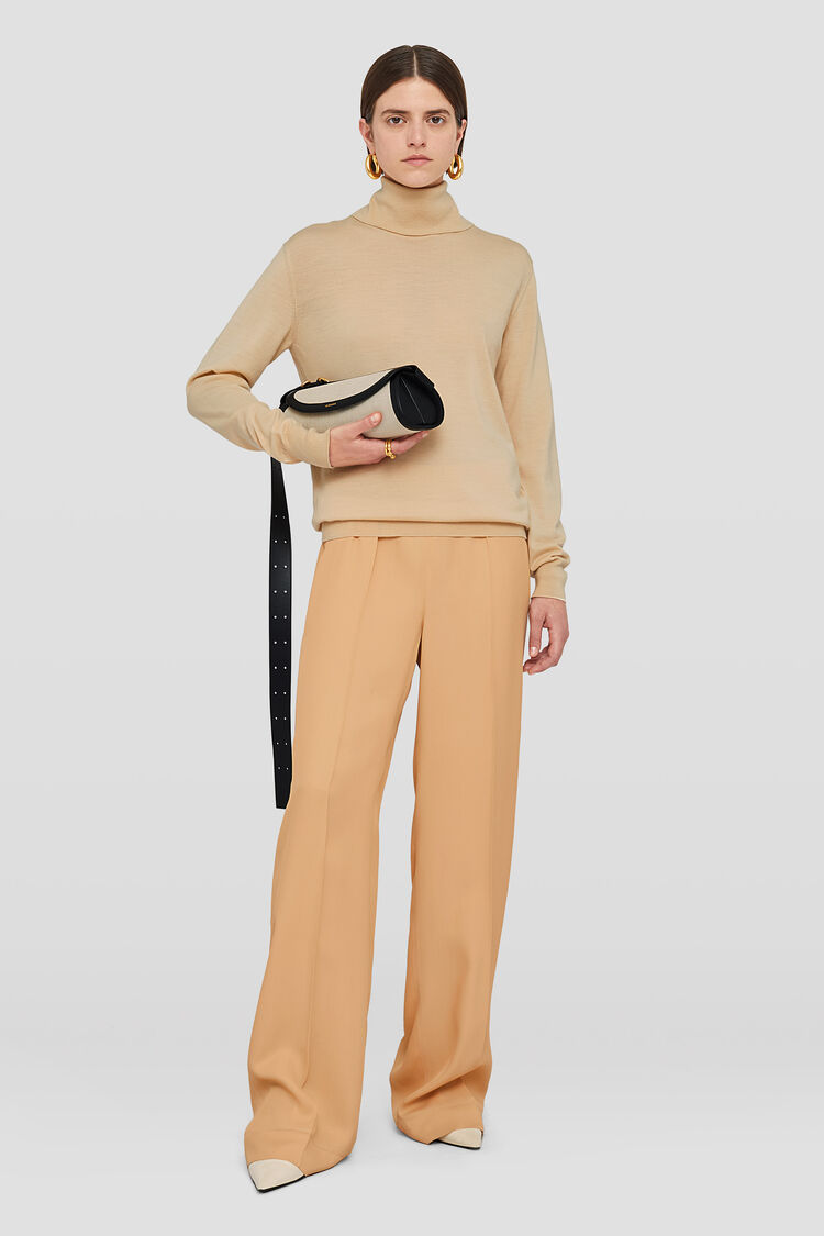 Lightweight Wool High-Neck Sweater - Knitwear Lightweight Wool High-Neck Sweater - Knitwear - Image 1