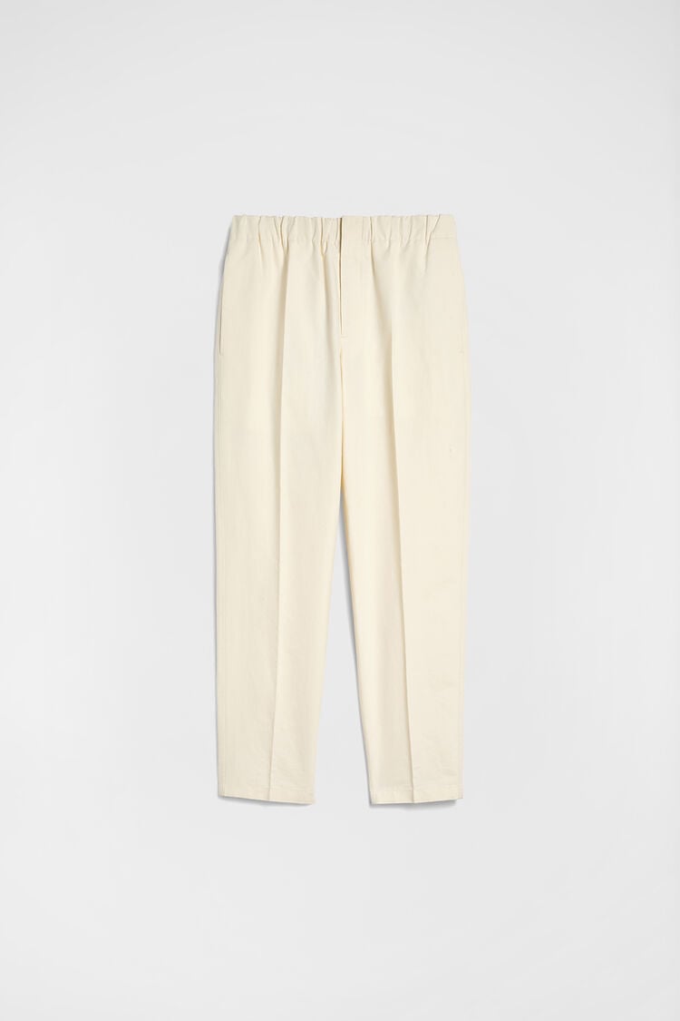 Hose mit schmal zulaufendem Bein aus leichter Baumwolle - Hosen Hose mit schmal zulaufendem Bein aus leichter Baumwolle - Hosen - Image 6