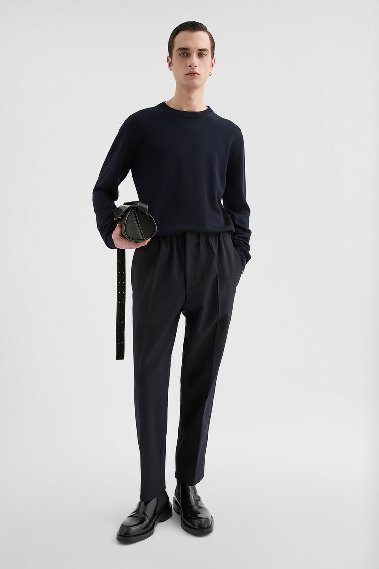 Midweight Wool Crew-Neck Sweater - Knitwear Midweight Wool Crew-Neck Sweater - Knitwear - Image 1