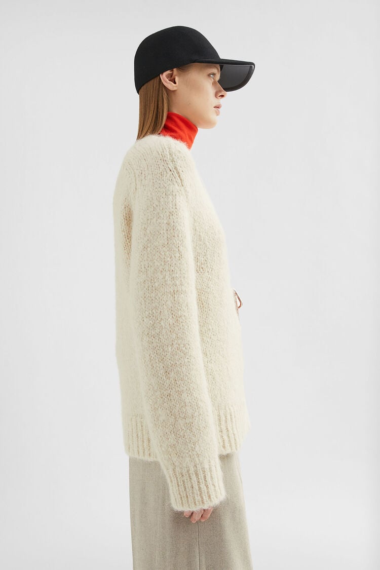 Wool Blend Crew-Neck Sweater - Sweaters Wool Blend Crew-Neck Sweater - Sweaters - Image 2