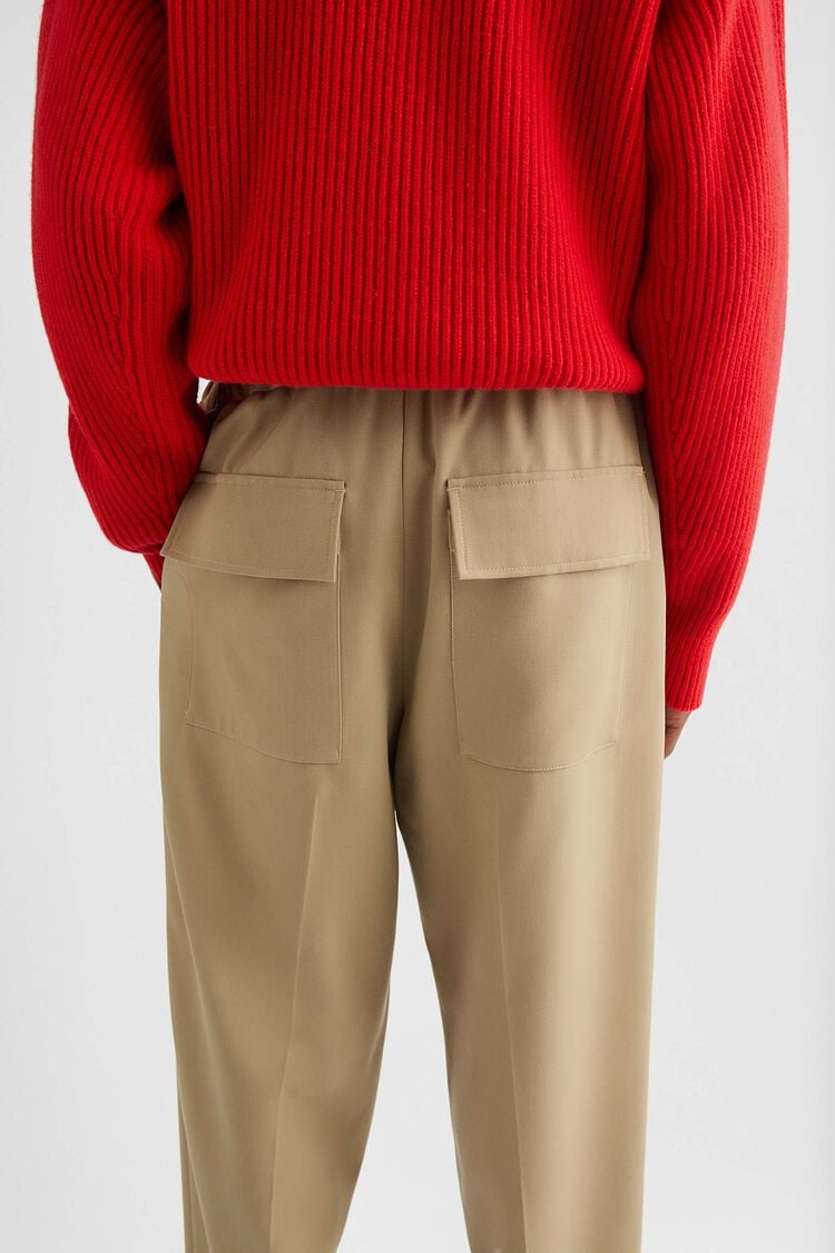 Wool Gabardine Tapered Trousers - Trousers Wool Gabardine Tapered Trousers - Trousers - Image 5