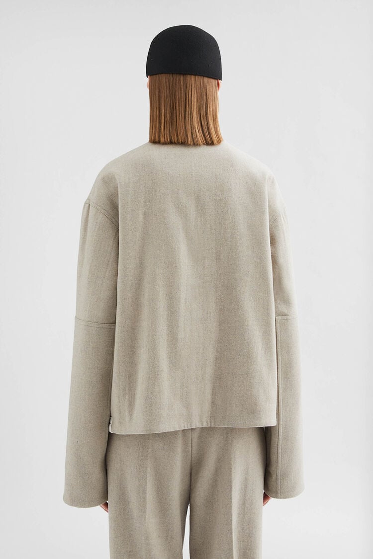 Felt Wool Padded Blouson - Jackets Felt Wool Padded Blouson - Jackets - Image 4