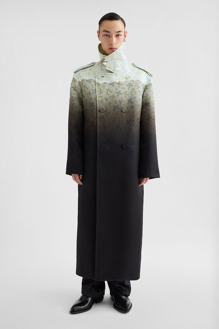 シルク プリント トレンチコート - ジャケット シルク プリント トレンチコート - ジャケット - Image 1