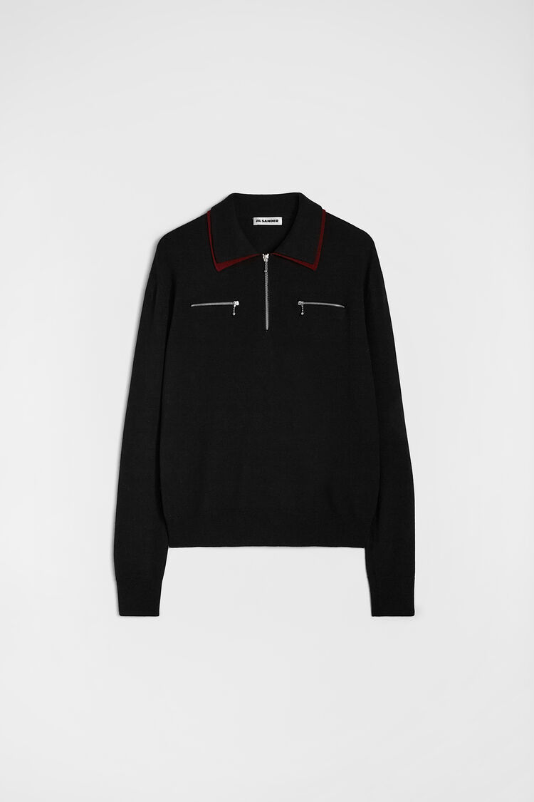 Lightweight Wool Polo Sweater - Sweaters Lightweight Wool Polo Sweater - Sweaters - Image 5