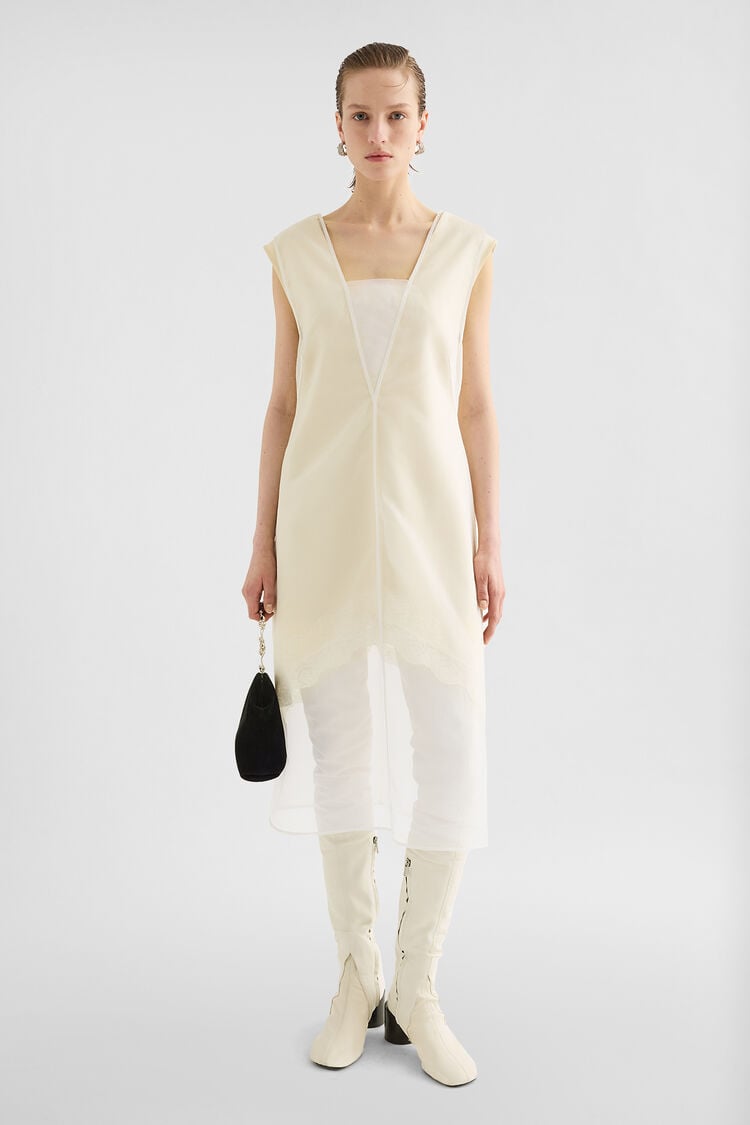Organza V-Neck Dress - Dresses Organza V-Neck Dress - Dresses - Image 1
