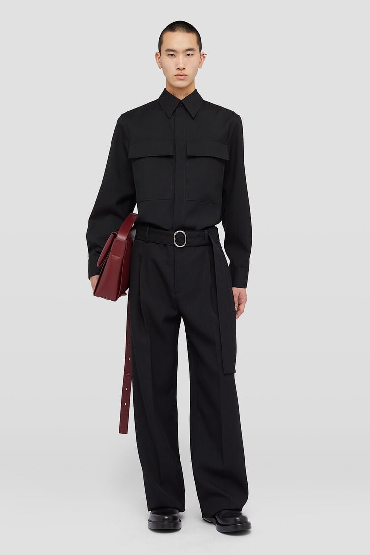 Lightweight Wool Gabardine Shirt - Shirts Lightweight Wool Gabardine Shirt - Shirts - Image 1