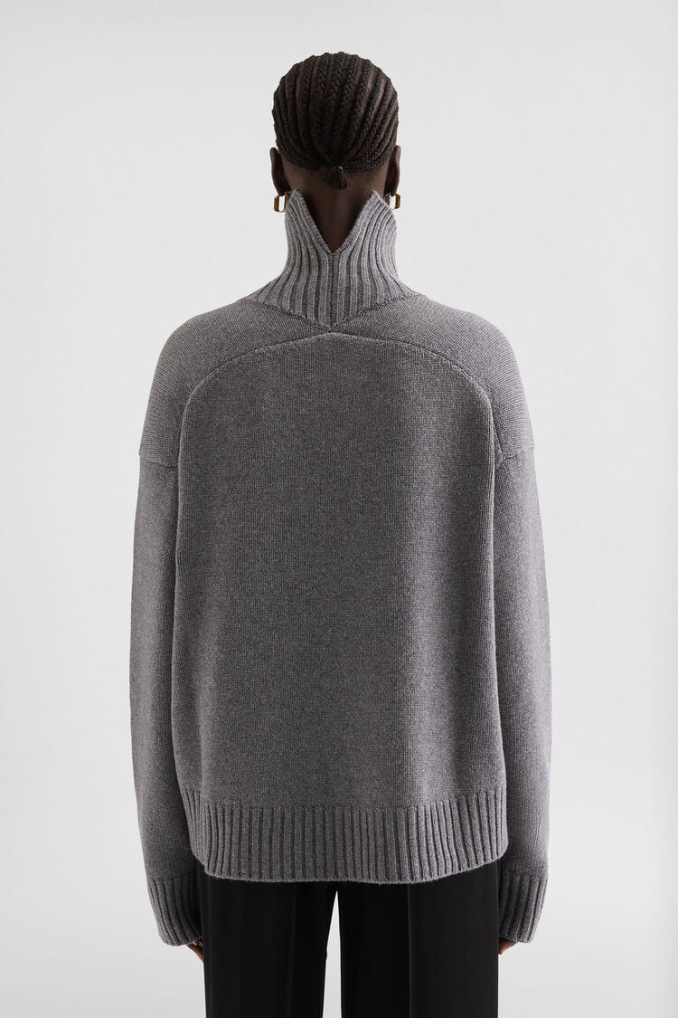 Cashmere Blend High-Neck Sweater - Sweaters Cashmere Blend High-Neck Sweater - Sweaters - Image 4