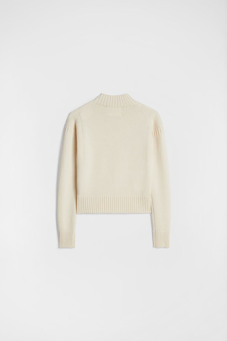 Wool Mock-Neck Sweater - Sweaters Wool Mock-Neck Sweater - Sweaters - Image 7