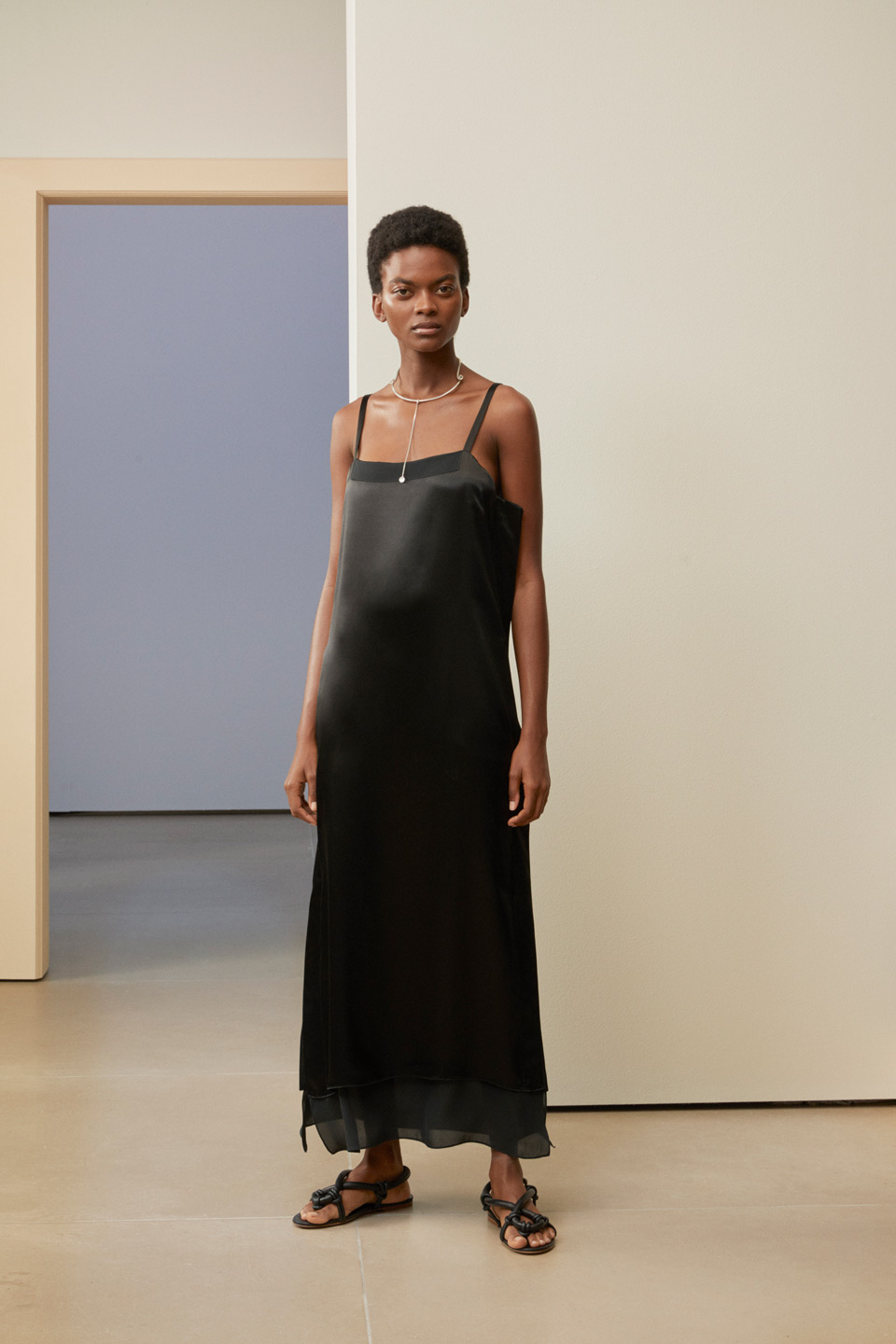 レディース 09SS ラフシモンズ期 JIL SANDER フリンジ ロングベスト 34