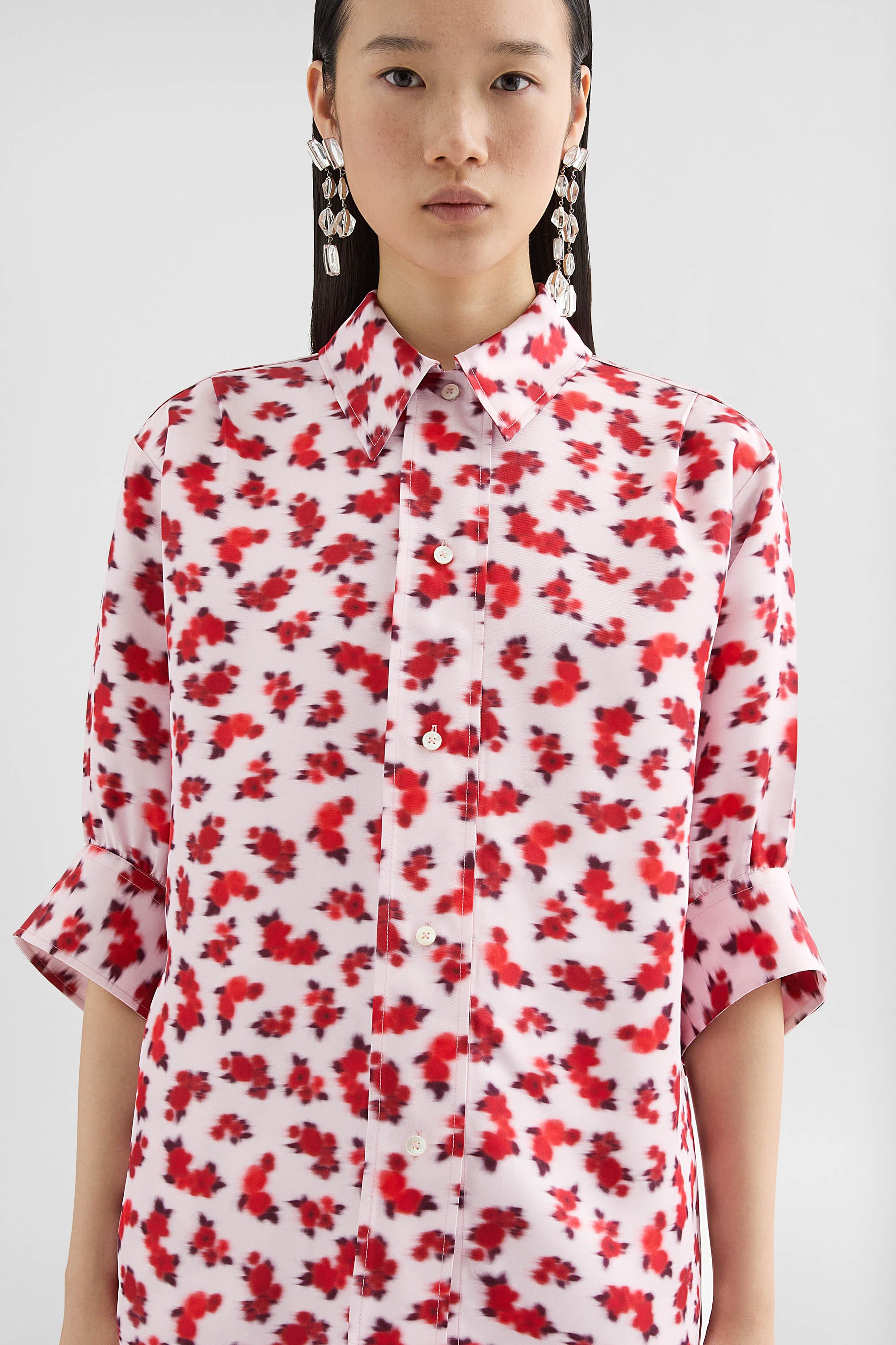 Fluid Viscose Printed Shirt - Shirts - Image 3