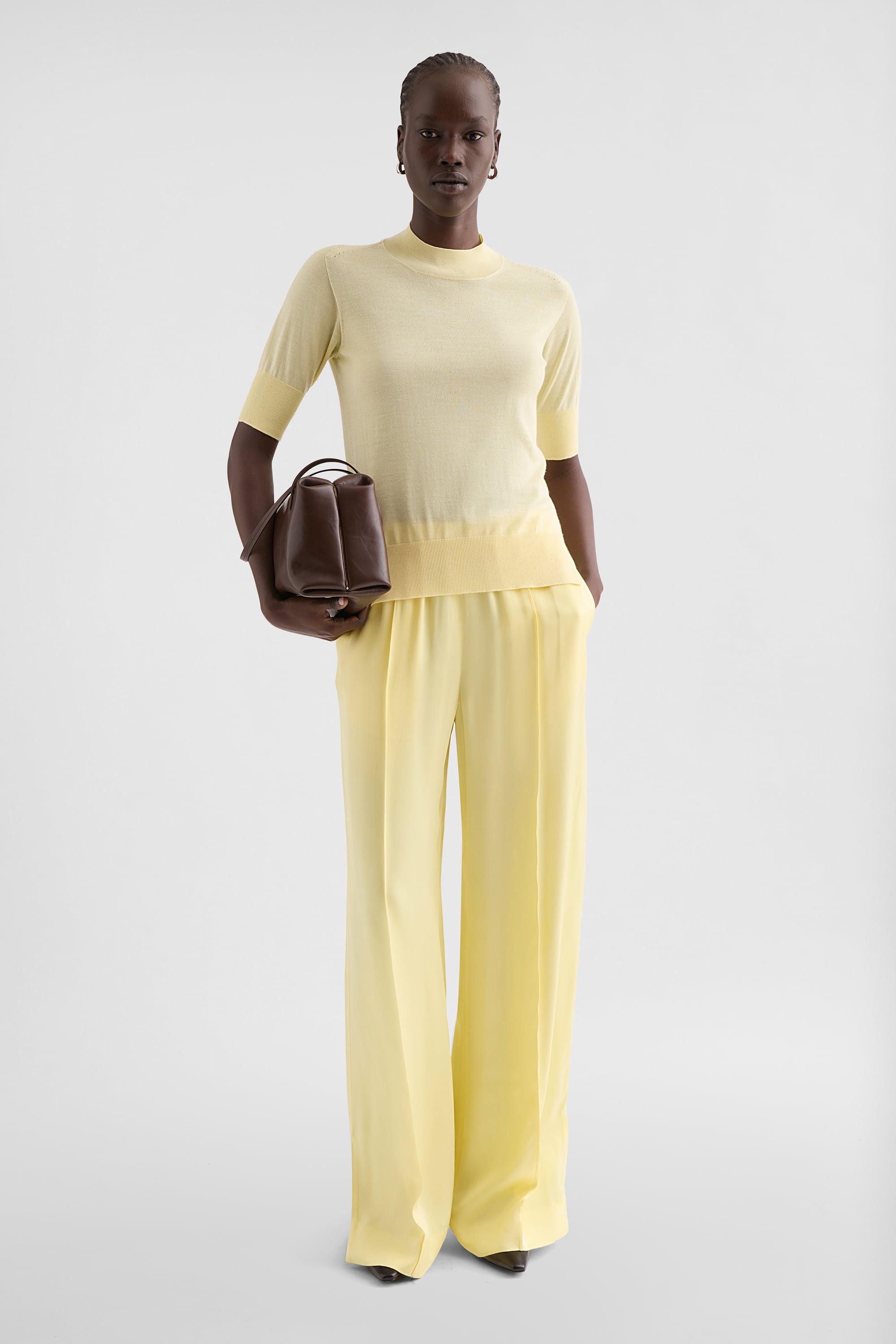 Cashmere Blend Knit T-Shirt