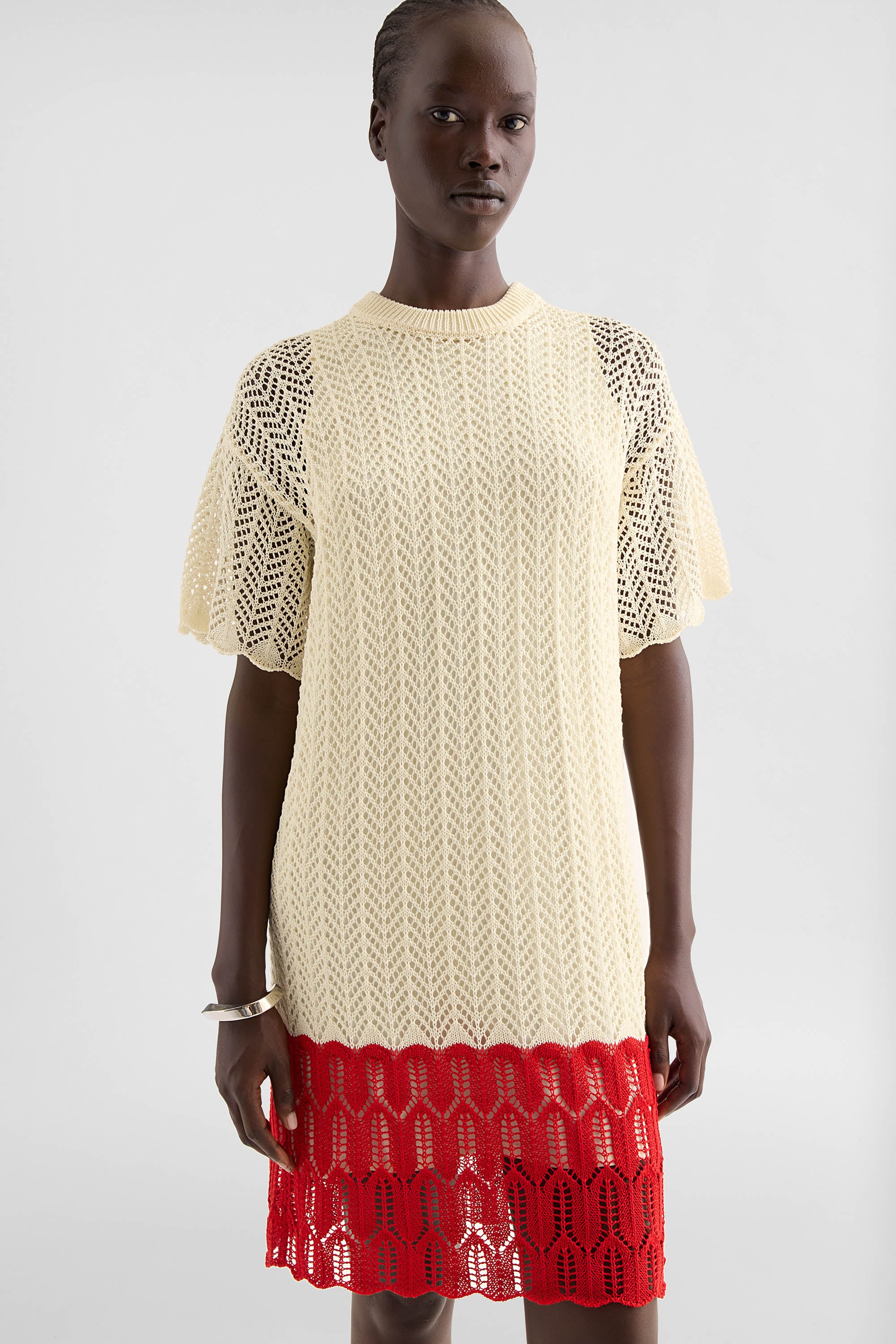 Cotton Pointelle Mini Dress 3