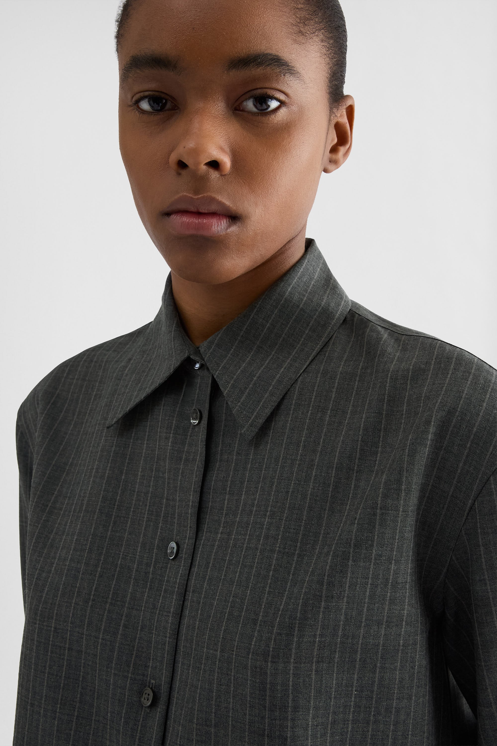 Wool Pinstripe Shirt 5