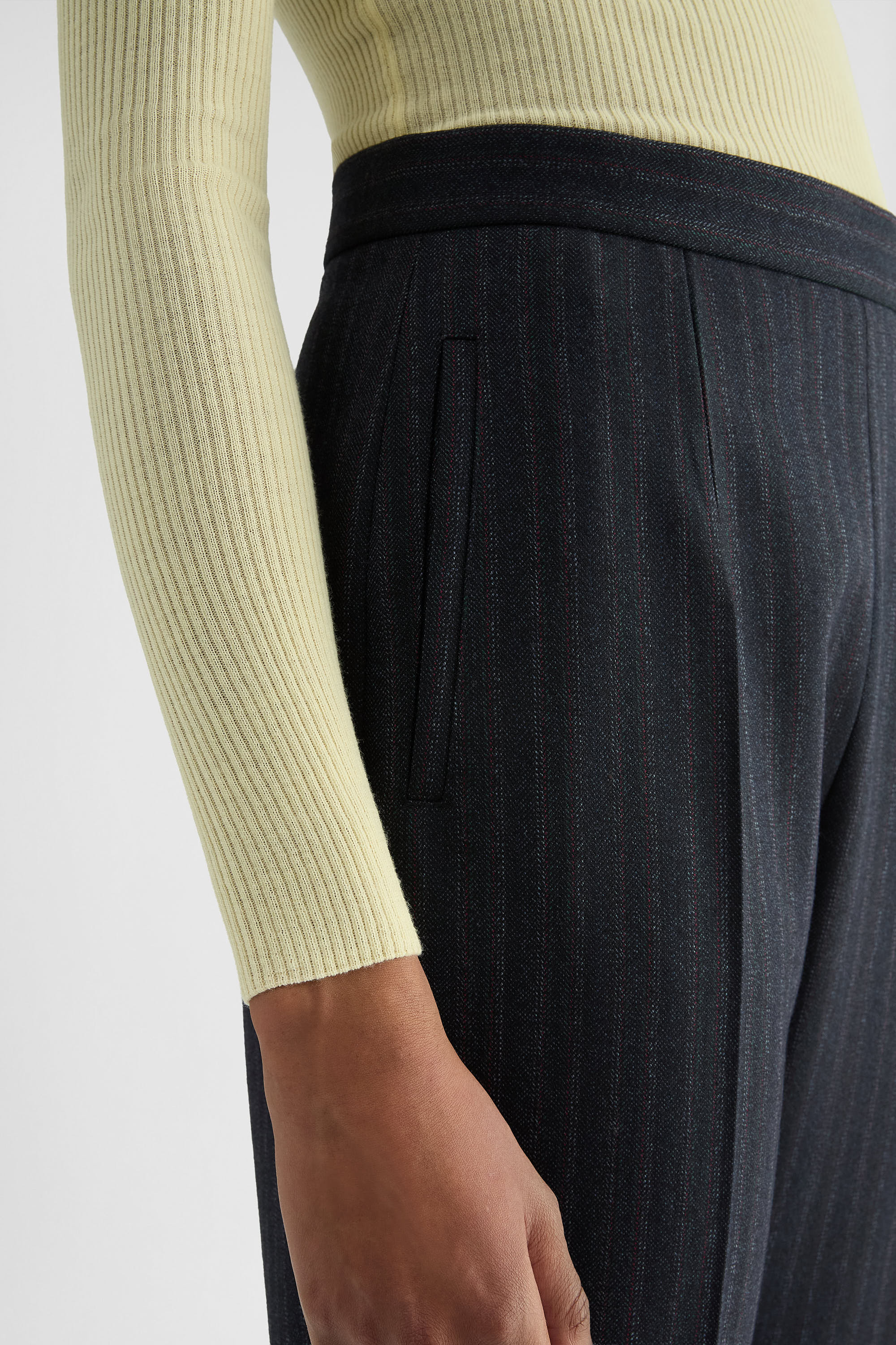 Wool Pinstripe Trousers 5