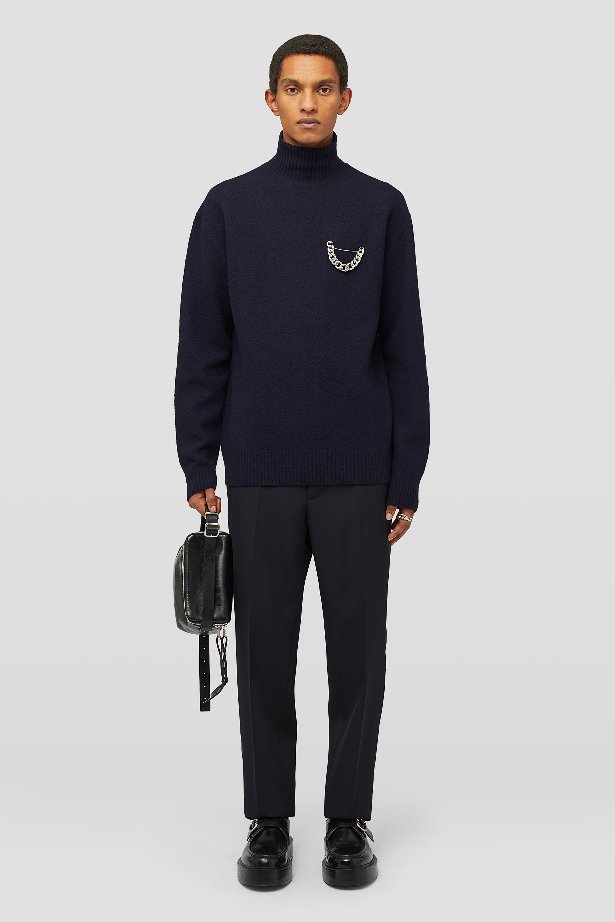 Lightweight Wool High-Neck Sweater