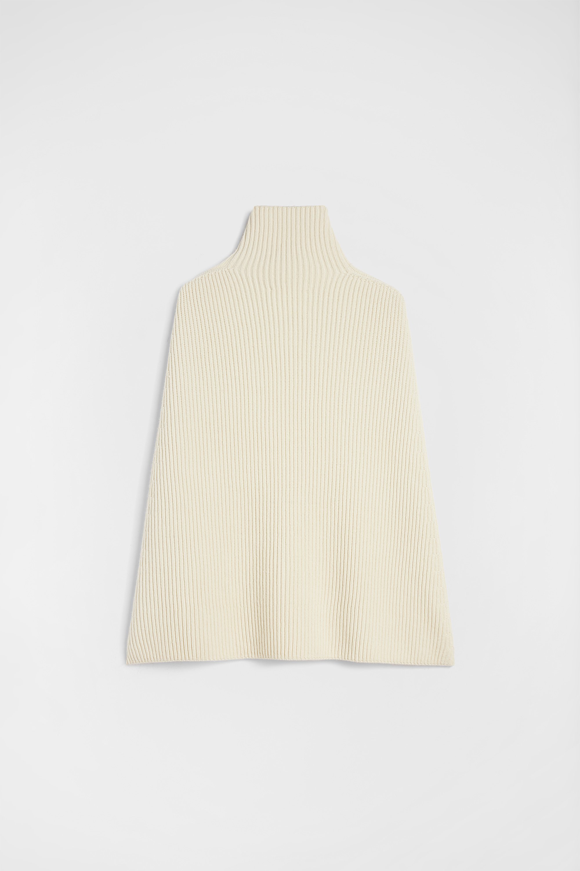 Midweight Wool High-Neck Cape - Sweaters - Image 7