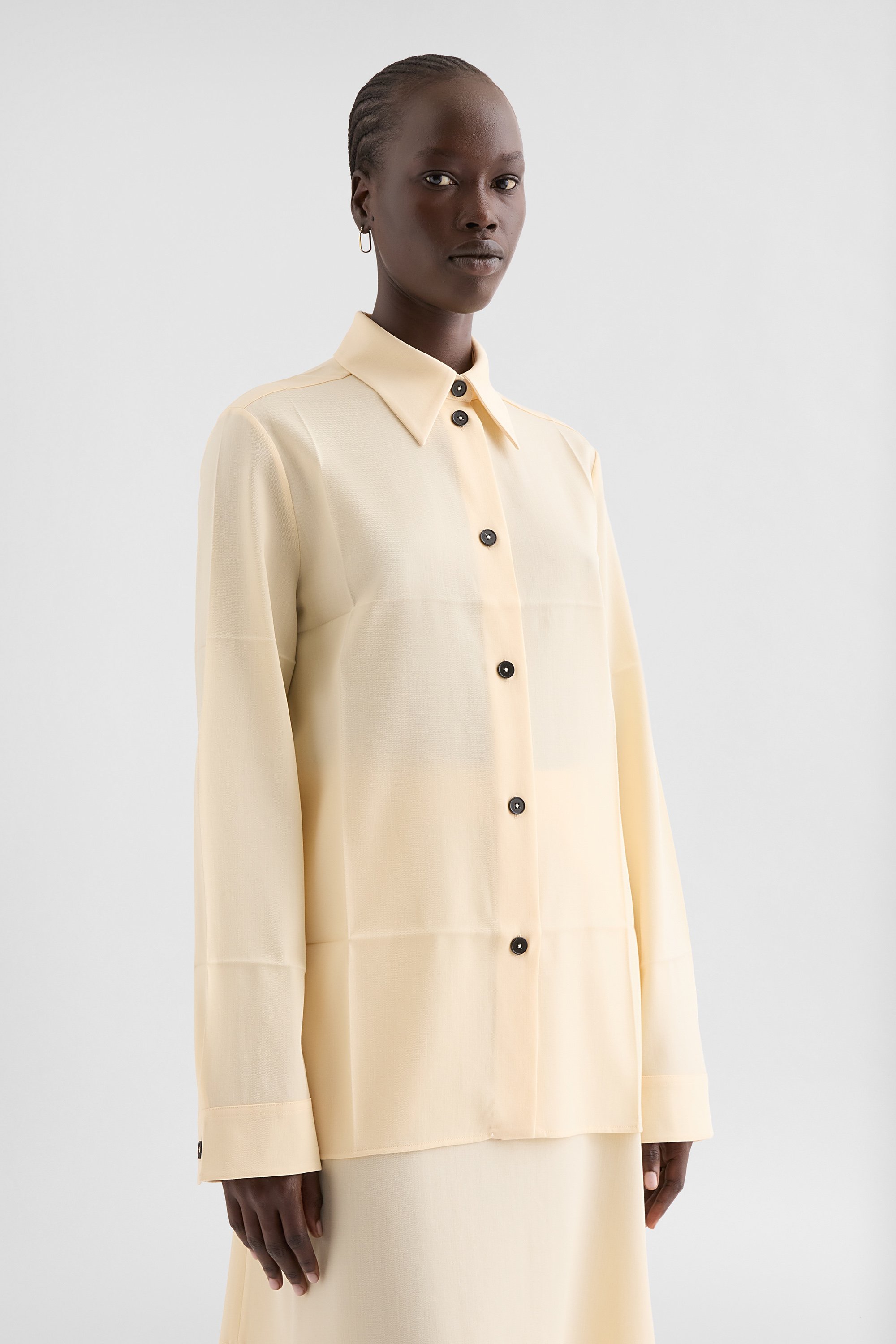 Lightweight Wool Gabardine Shirt - Shirts - Image 2