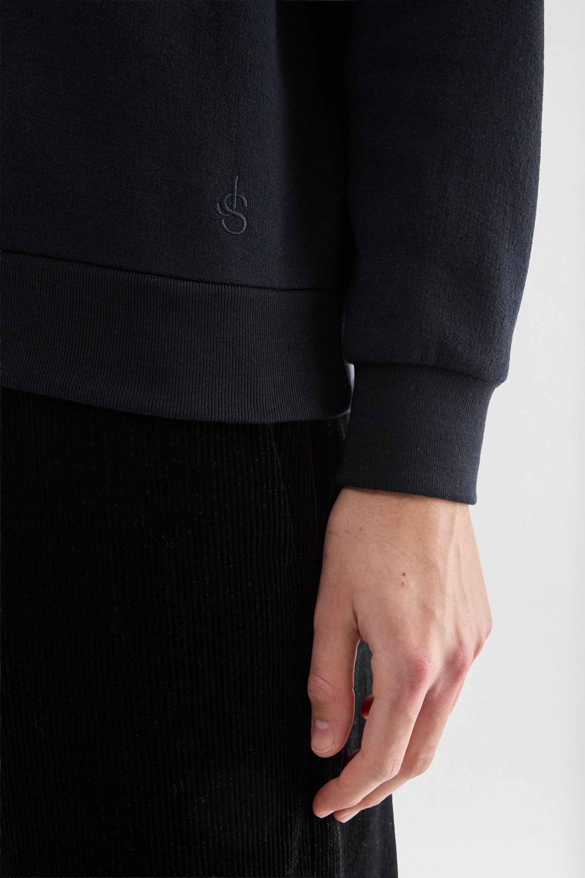 Cotton Blend Polo Sweatshirt 5