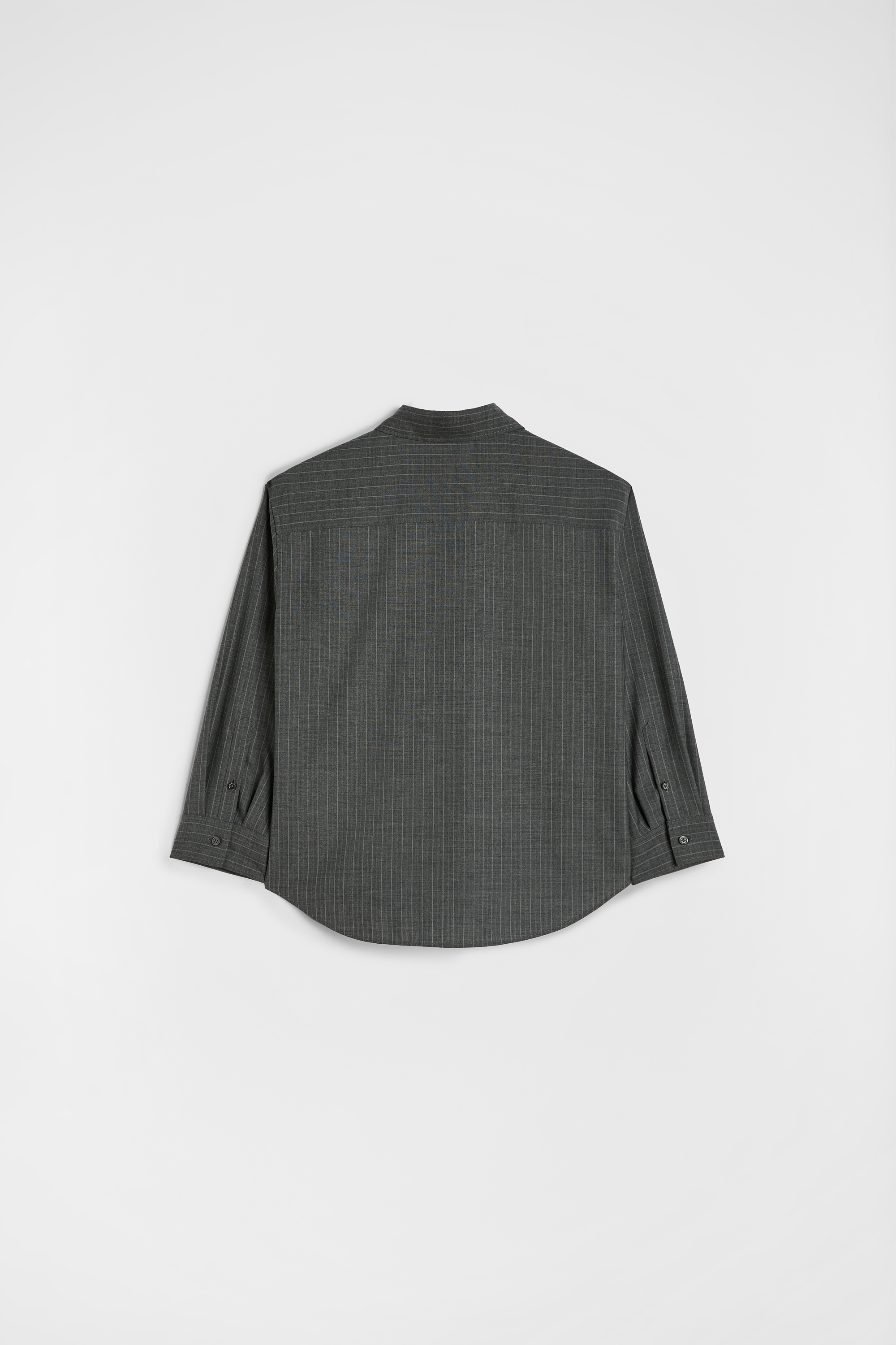Wool Pinstripe Shirt 7
