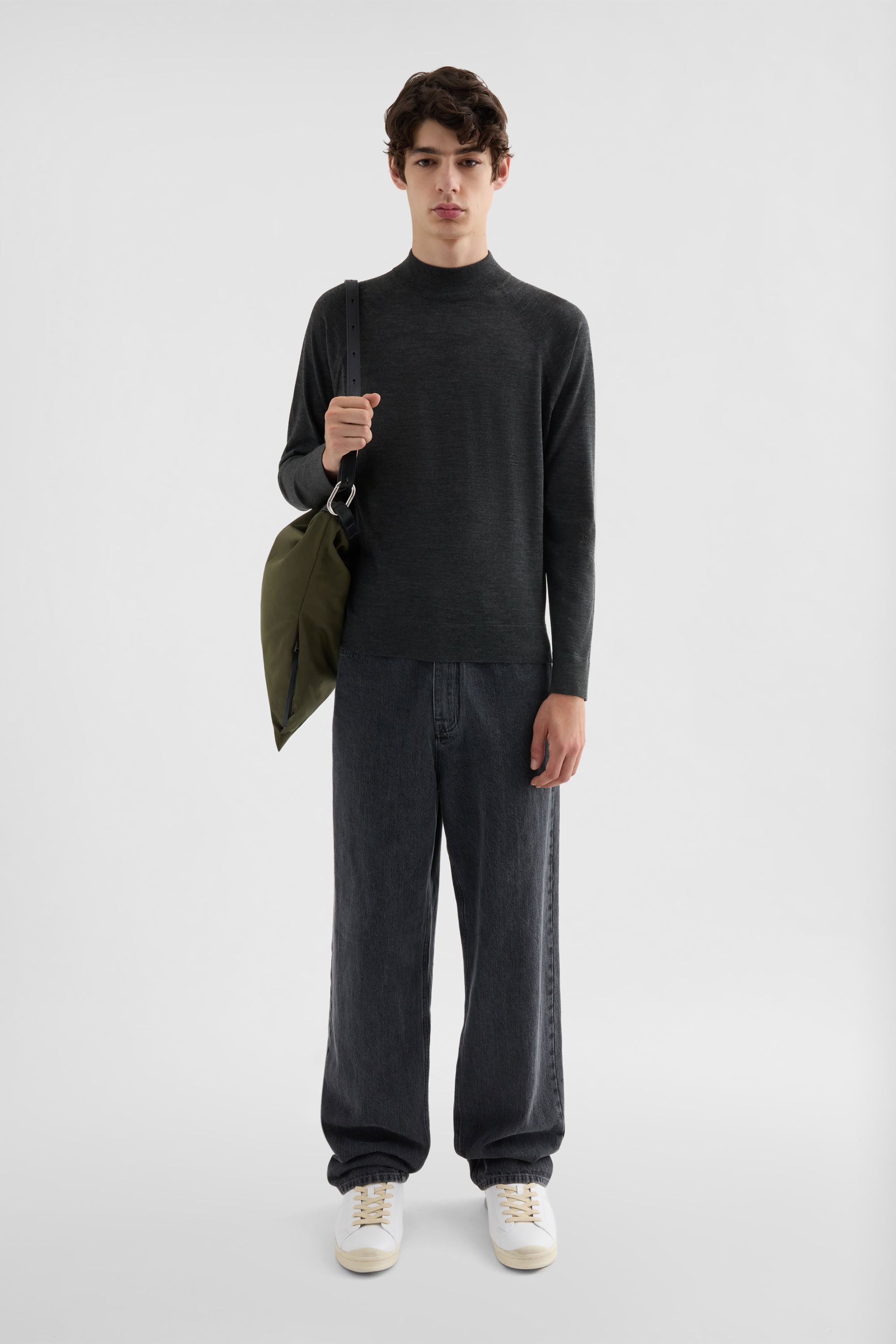 Jil Sander Lightweight Wool Mock-Neck Sweater