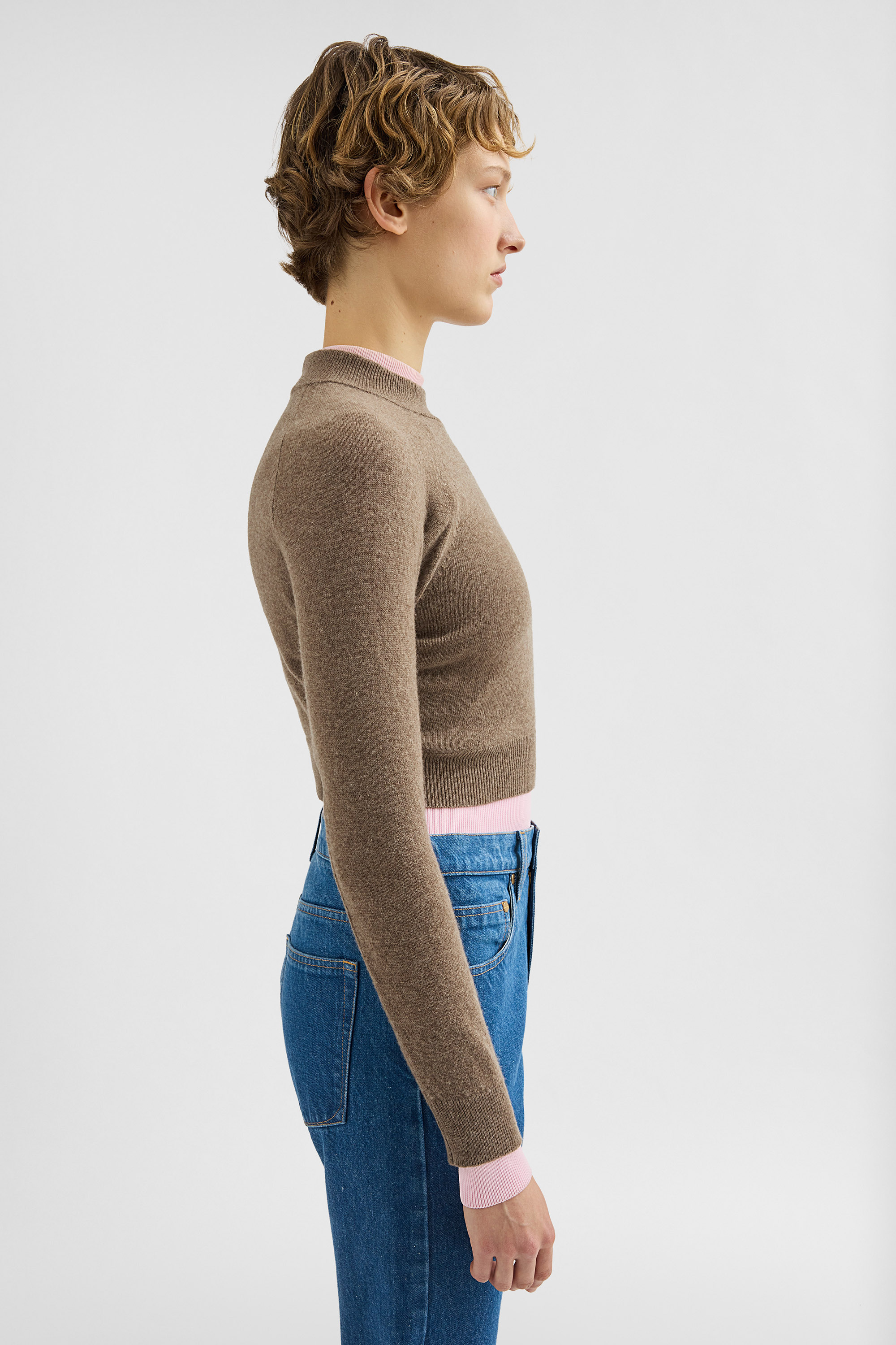 Wool Blend Cropped Sweater Woman | Jil Sander Official Online Store
